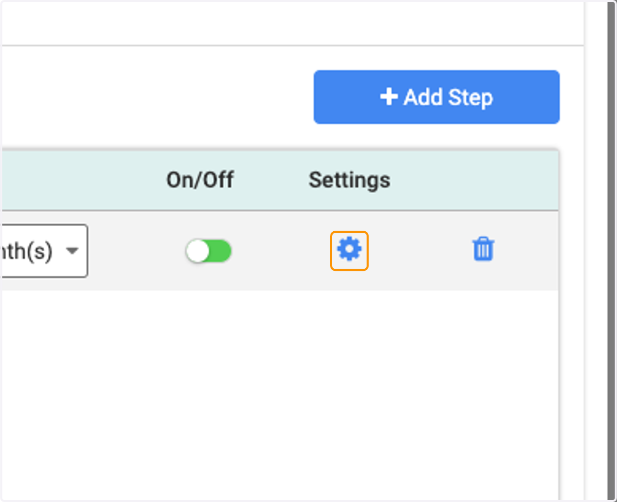Click on the Settings wheel