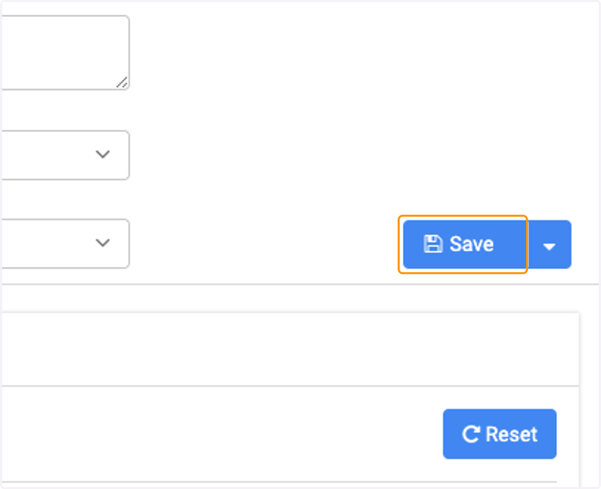 Click on Save
