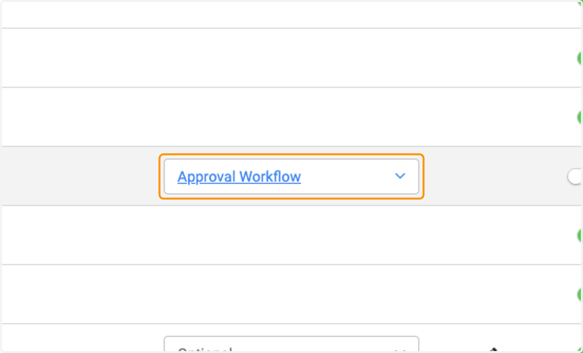 Click on the Approval Workflow dropdown