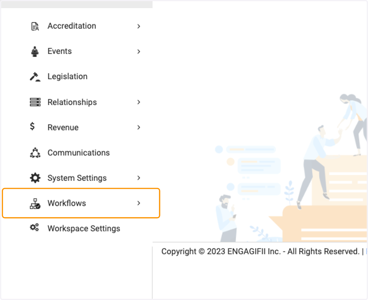 Click on Workflows