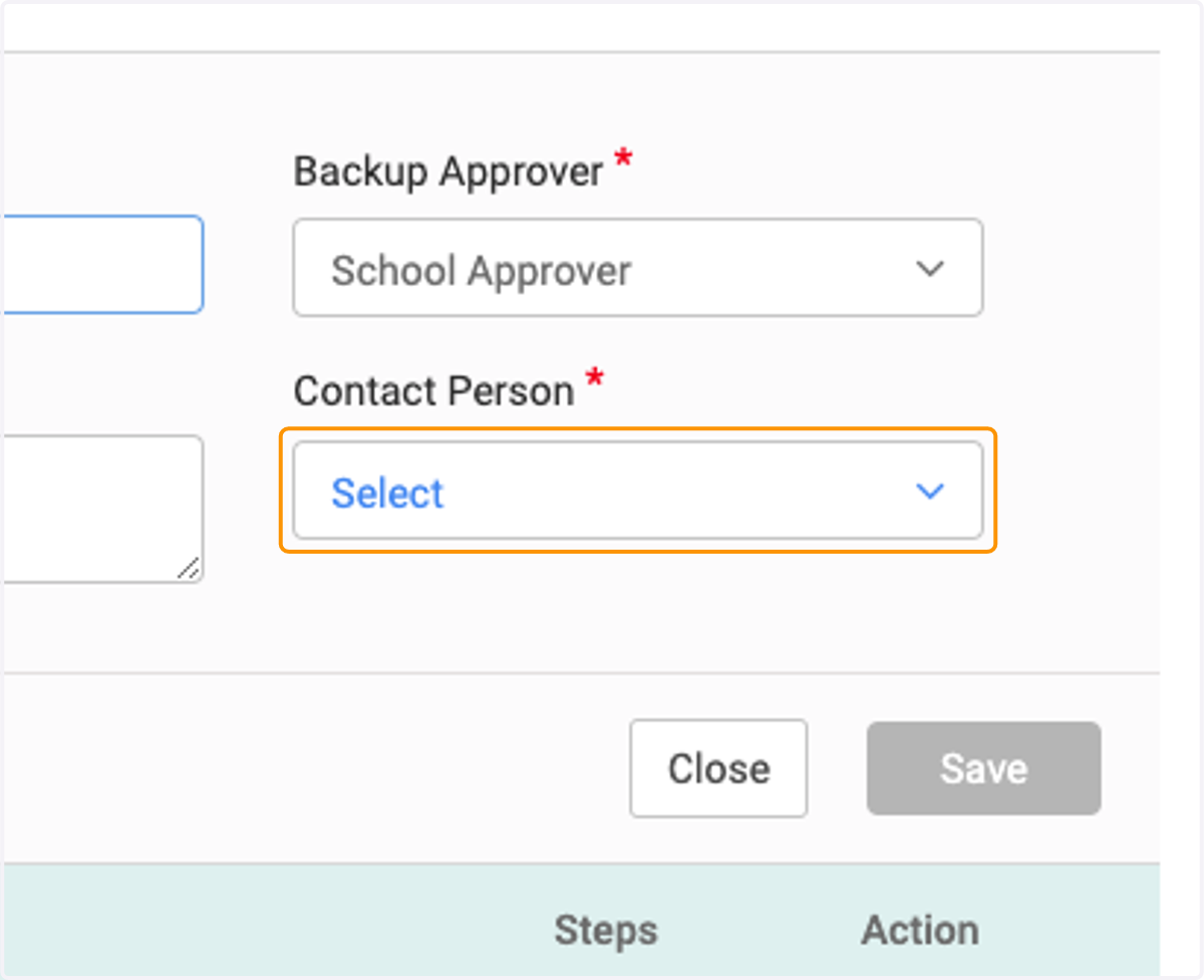 Select your Contact Person