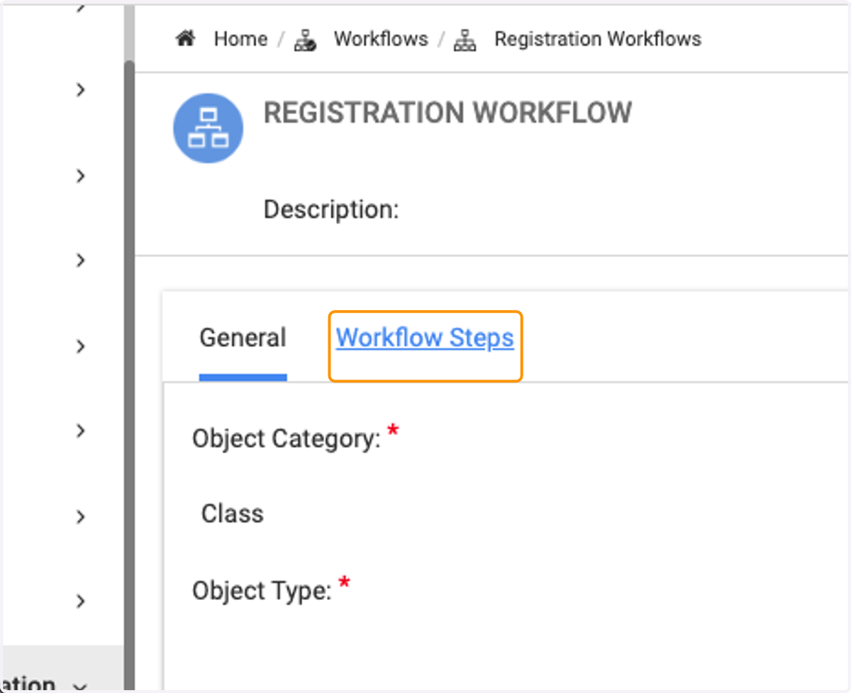 Click on Workflow Steps