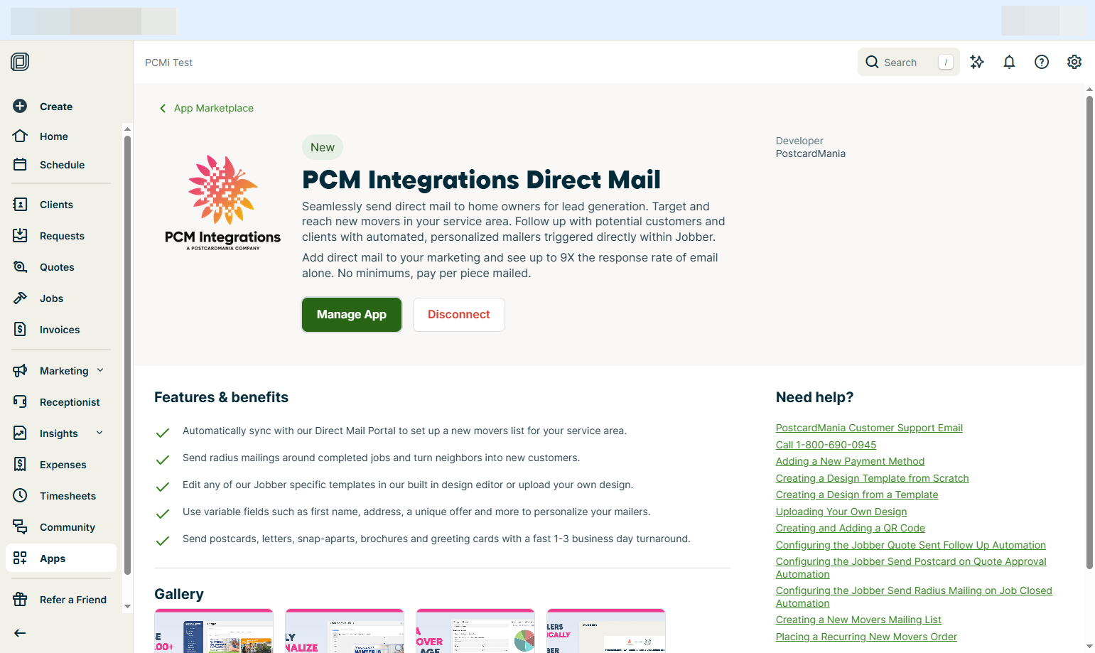 Click on Manage App