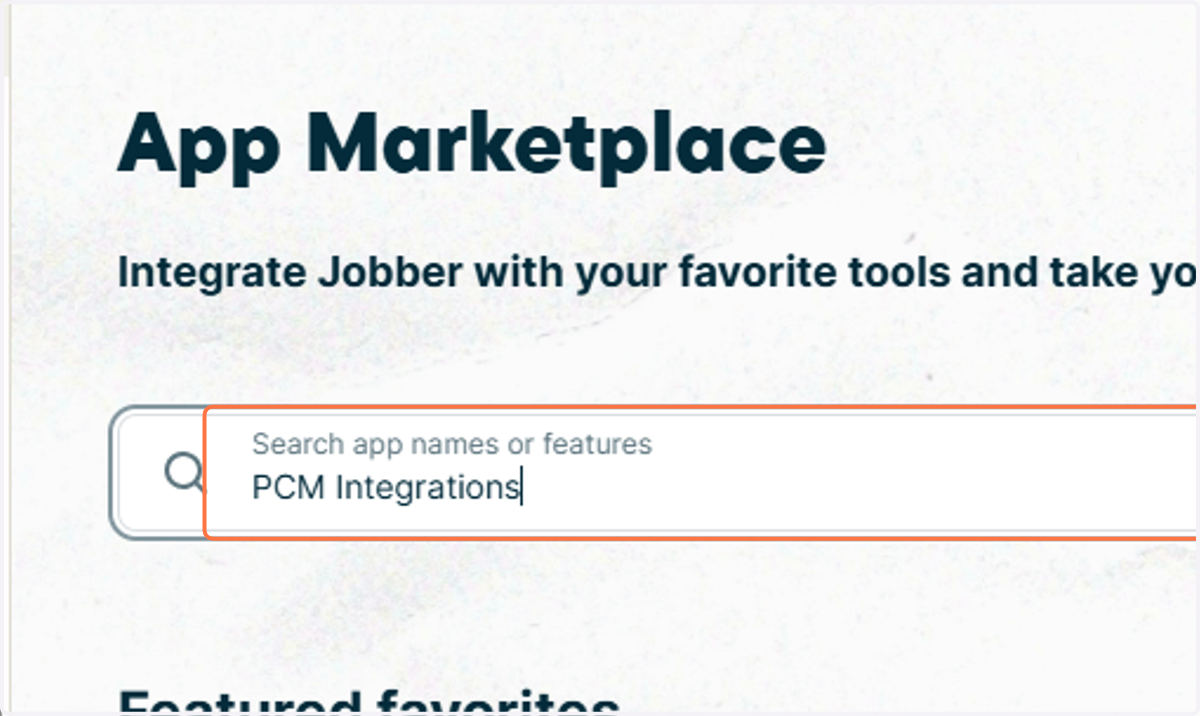 Type "PCM Integrations"