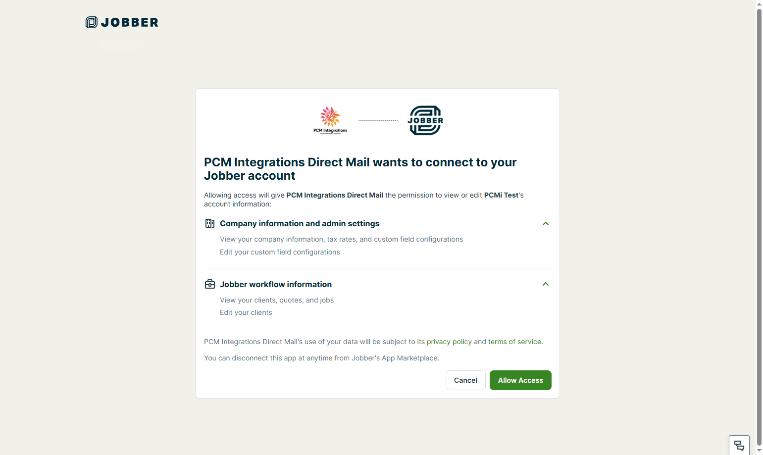 Review access permissions