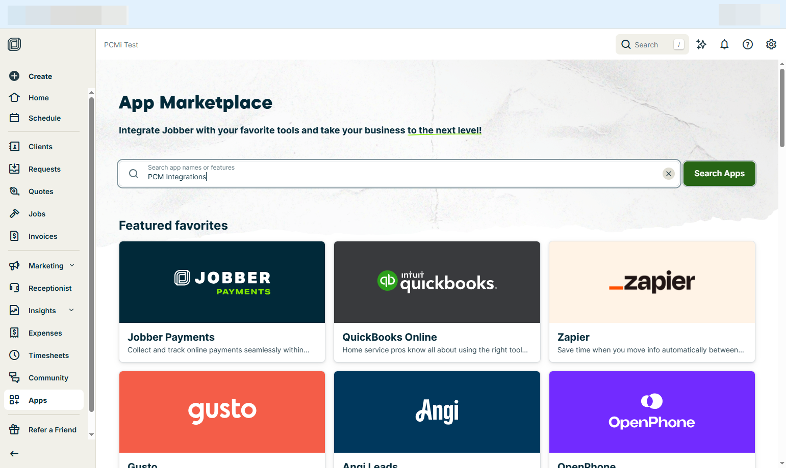 Click on Search Apps