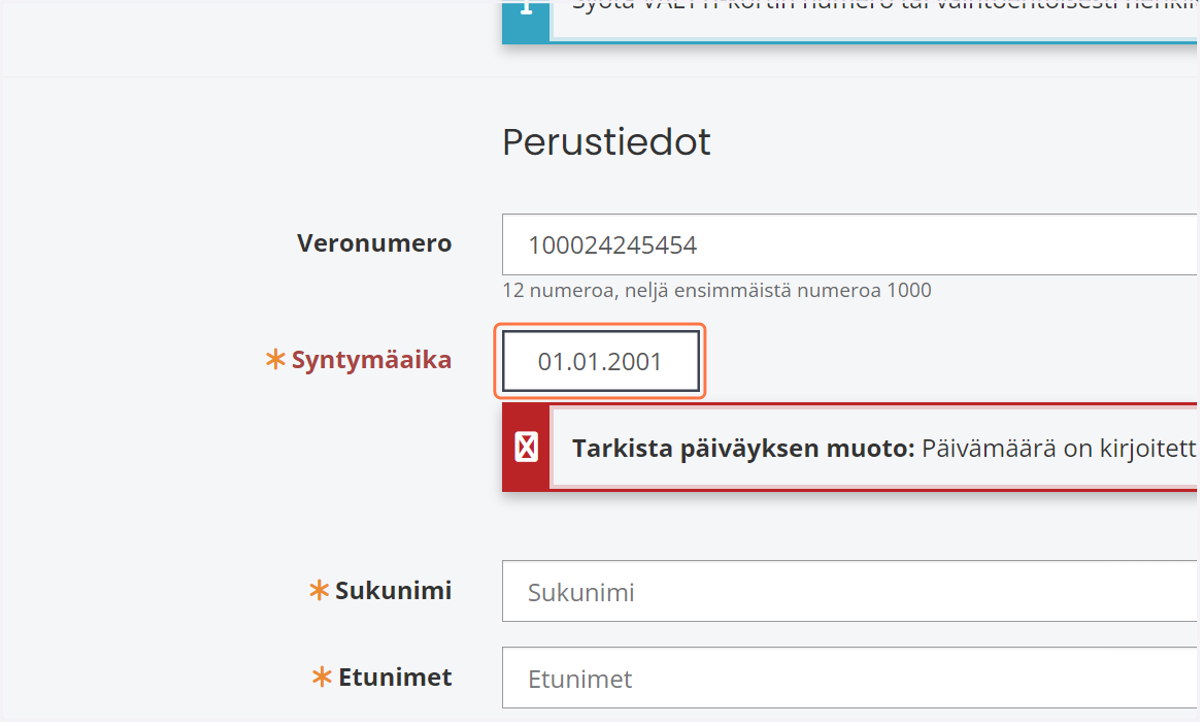 Kirjaa syntymäaika