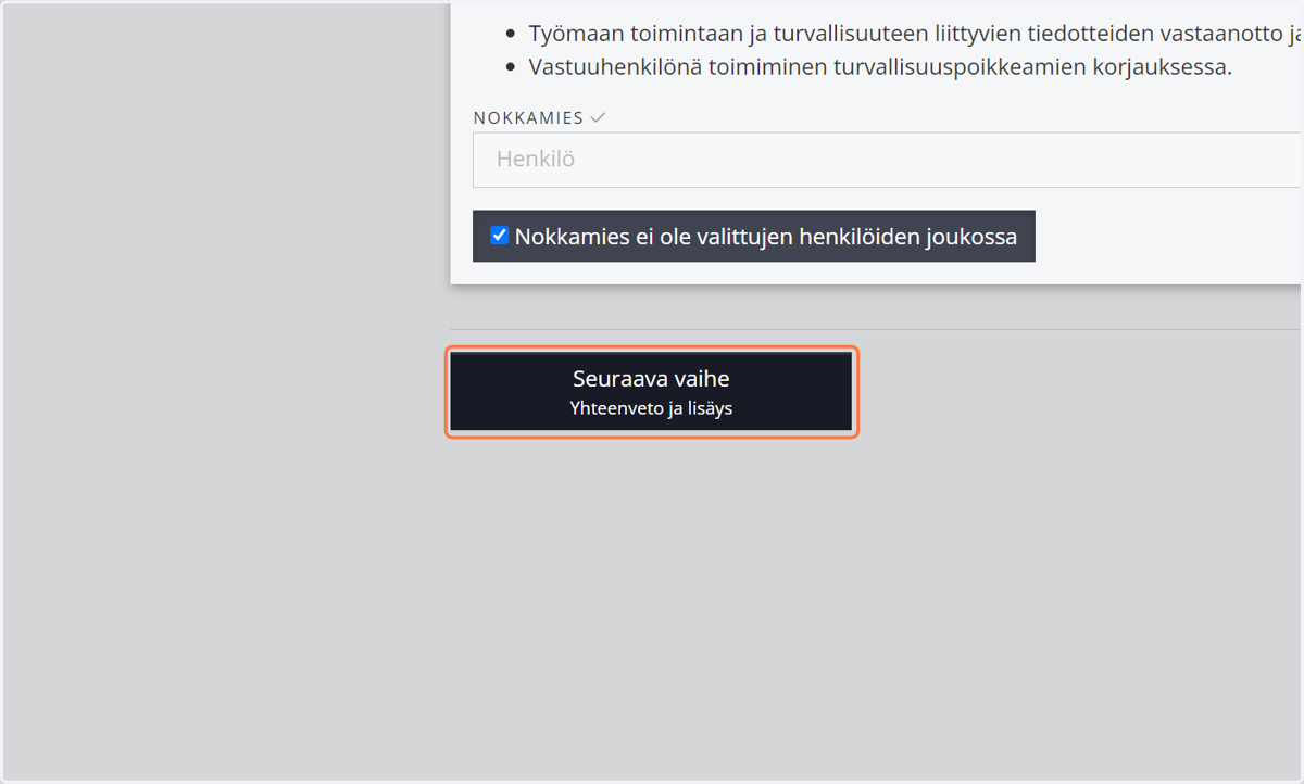 Klikkaa Seuraava vaihe…