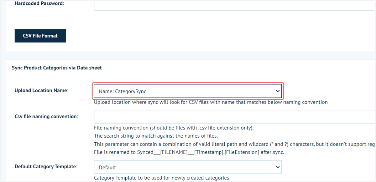 Select an Upload Location