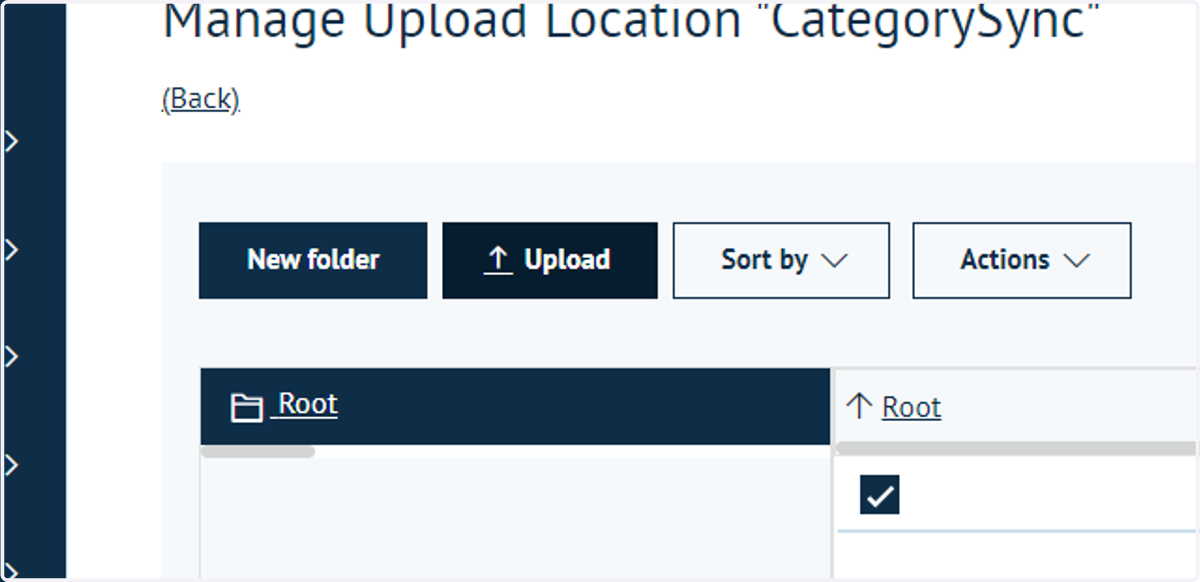 Click on Upload