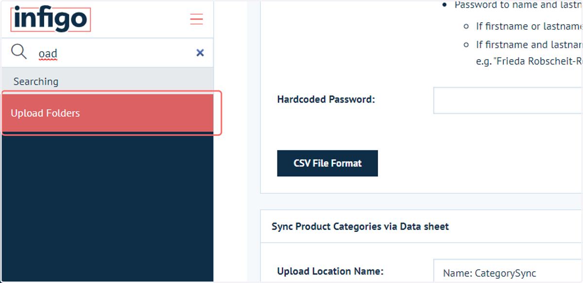 Click on Upload Folders