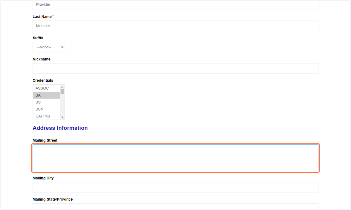 Complete Your Contact Information