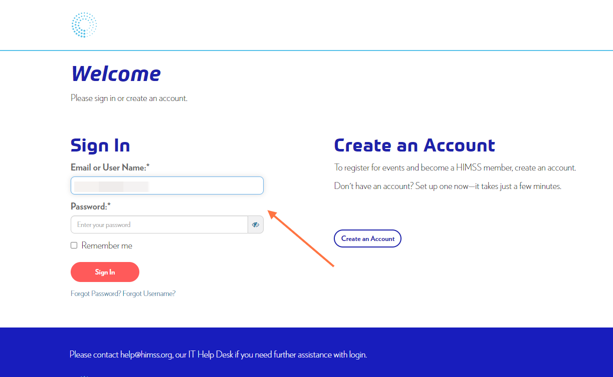 Login If You Have a HIMSS Account
