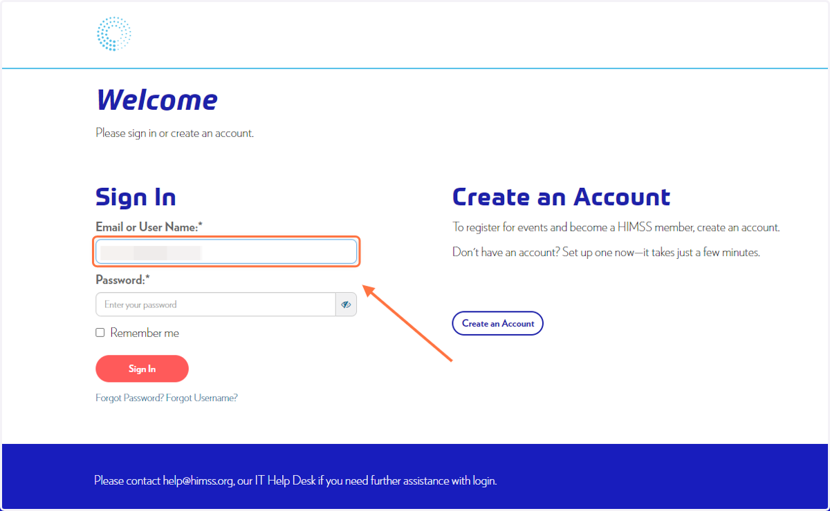 Login If You Have a HIMSS Account