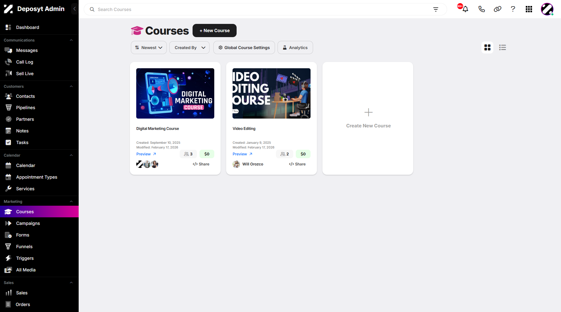 Step 7: You can now view your filtered courses.