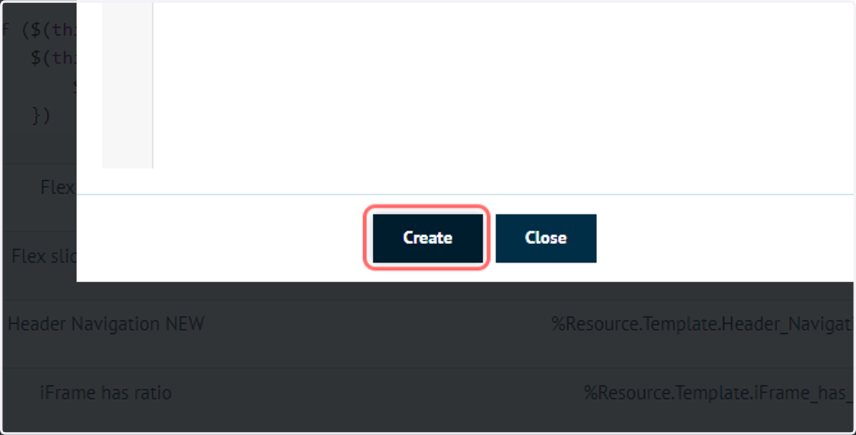 Click on Create
