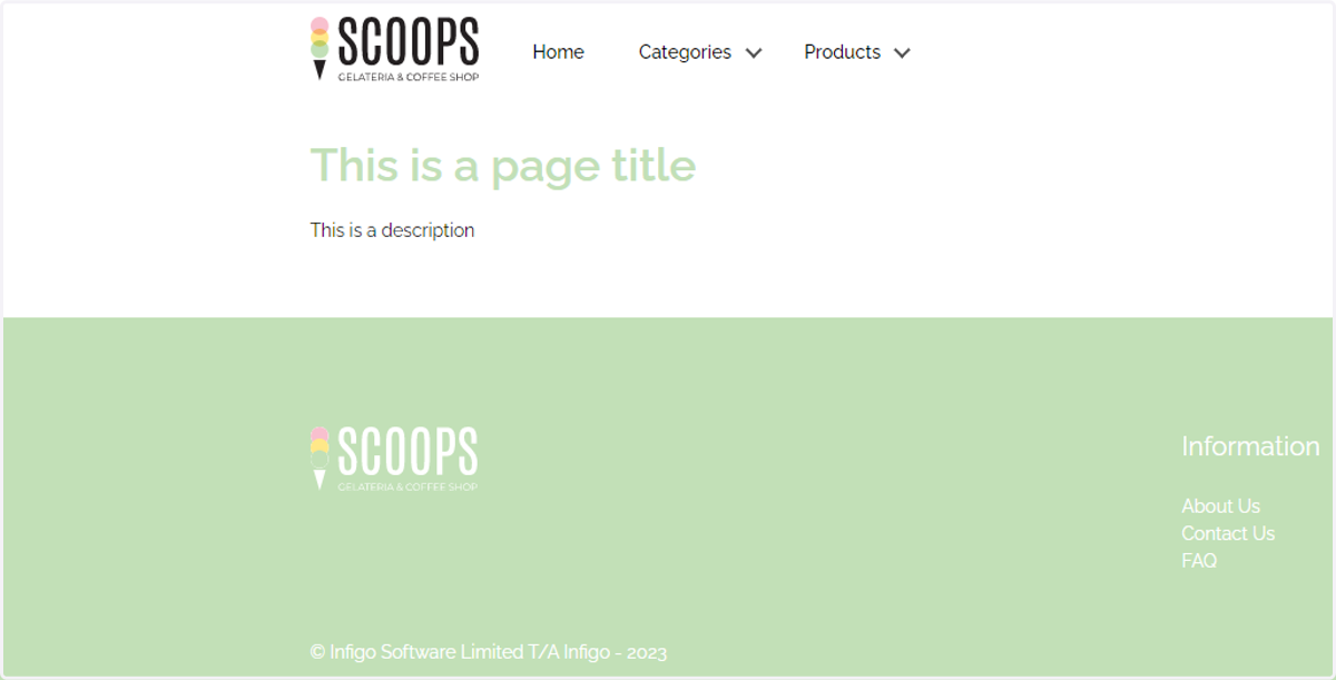 The Content Page now looks like this