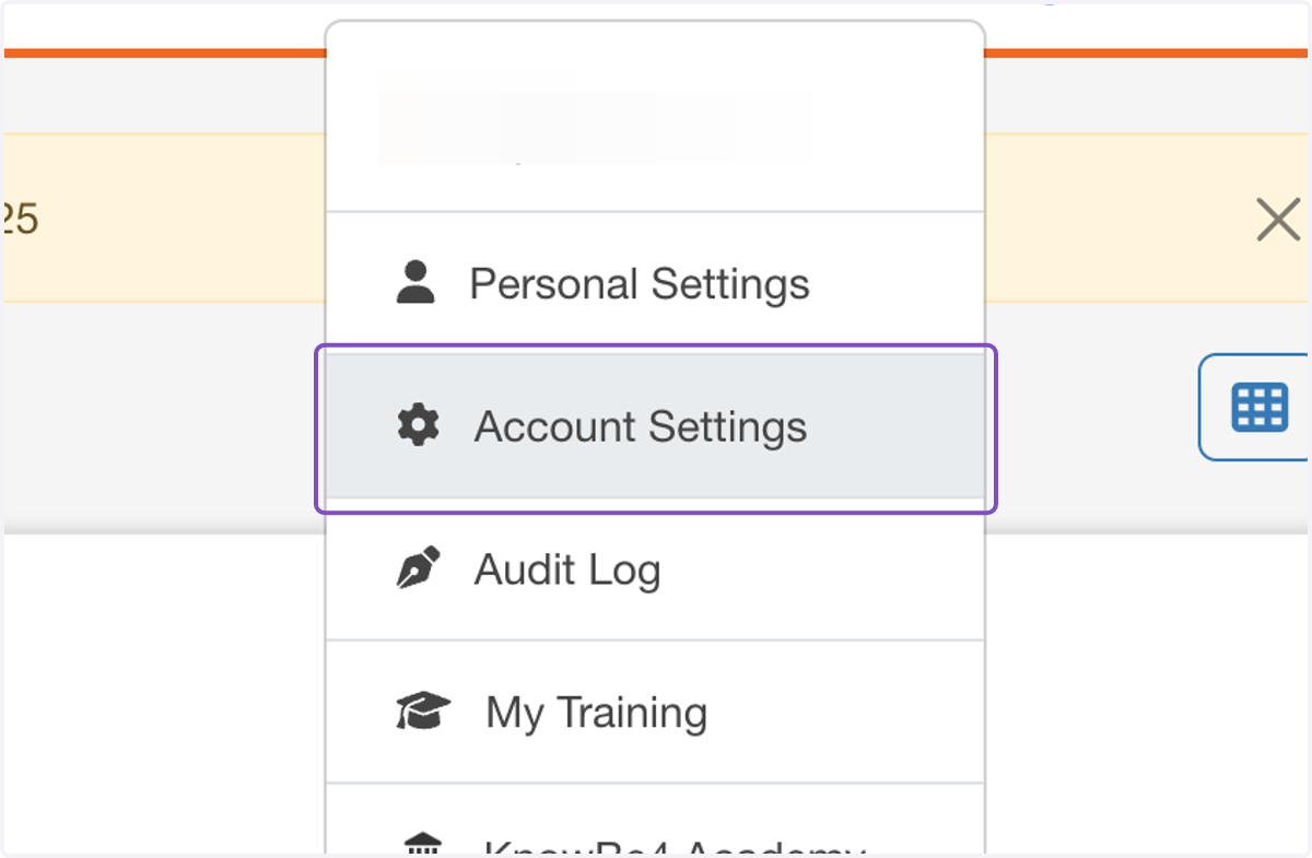 Click on Account Settings