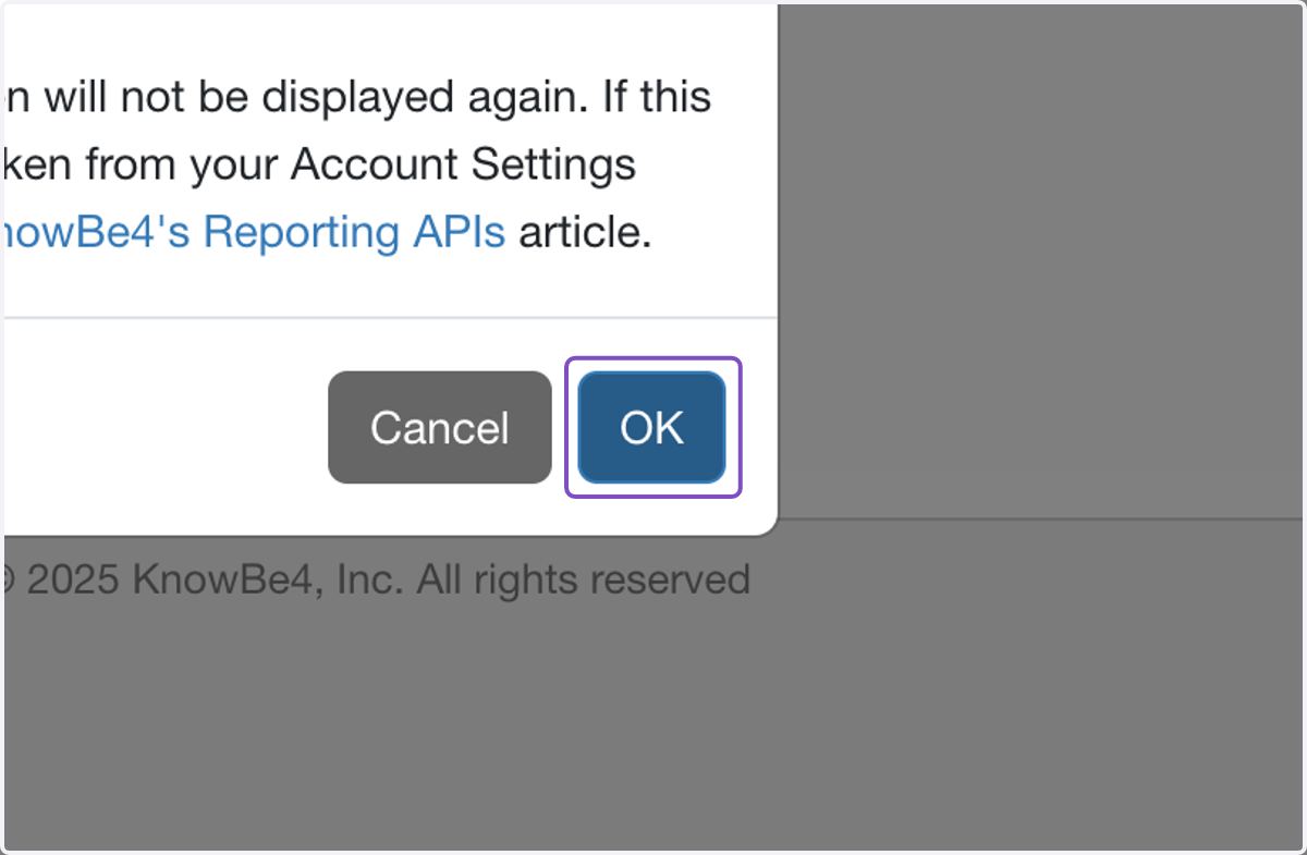 Click on OK