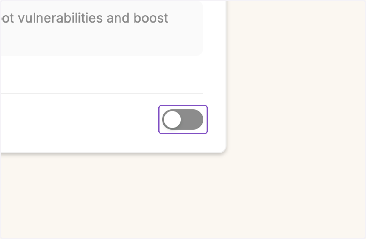 Click on the KnowBe4 toggle