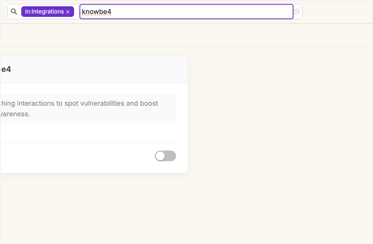 Search for "knowbe4"