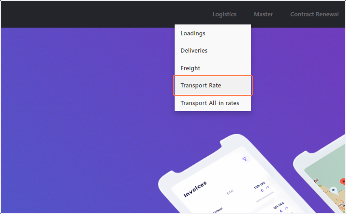 Click on 'Transport Rate'