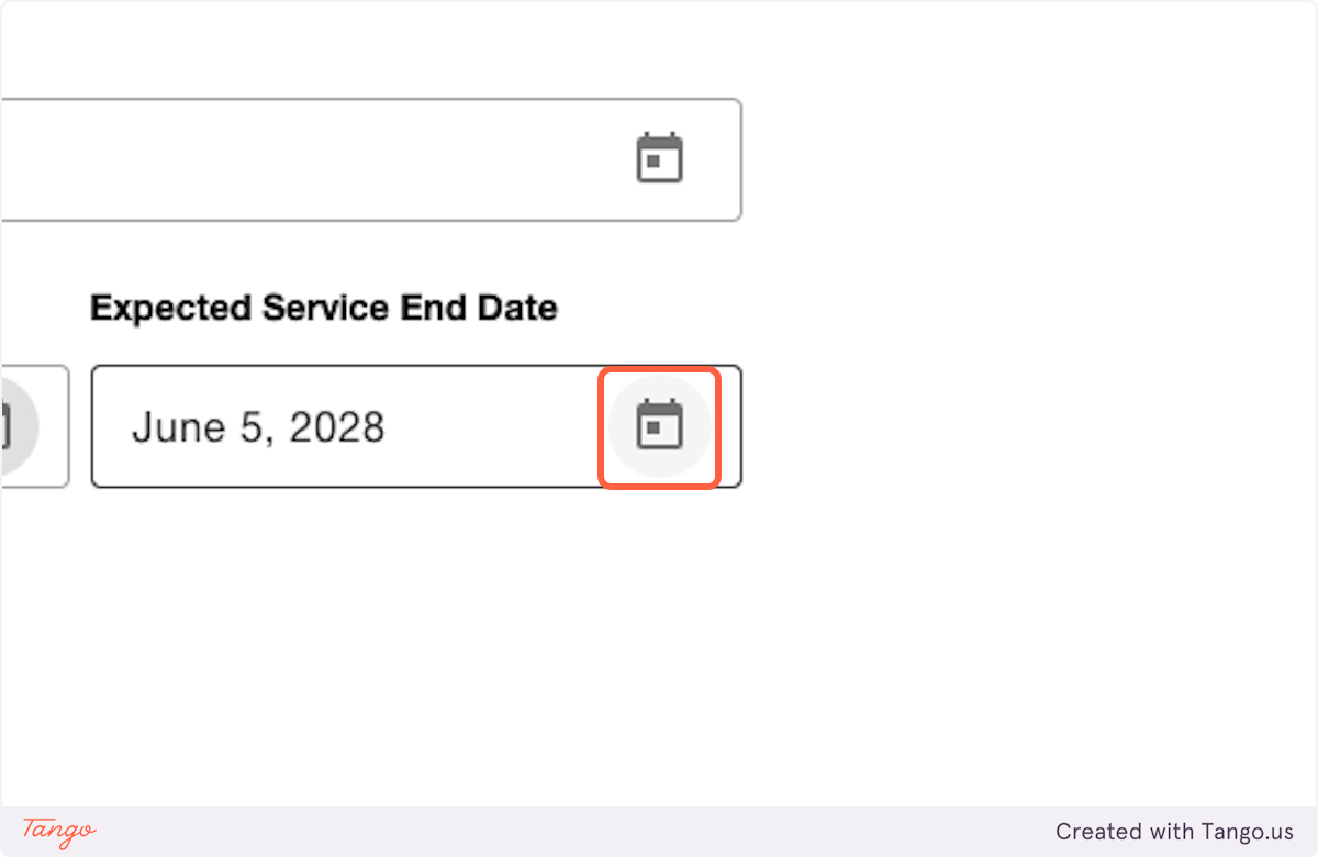 Optionally change the service end date