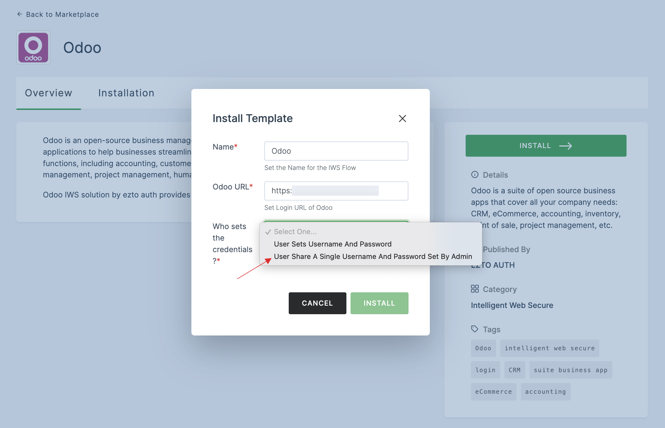 User Share A Single Username And Password Set By Admin