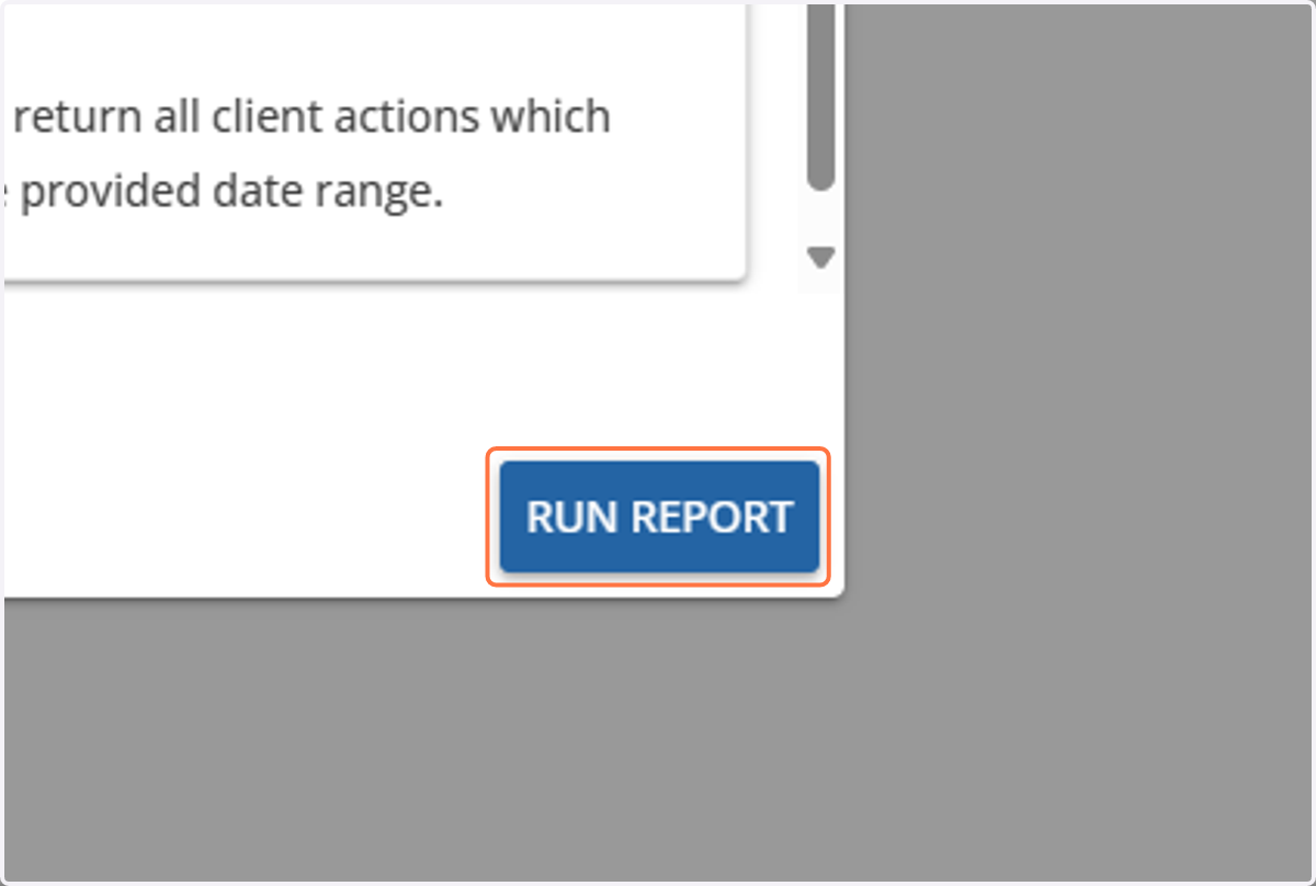 Click on RUN REPORT