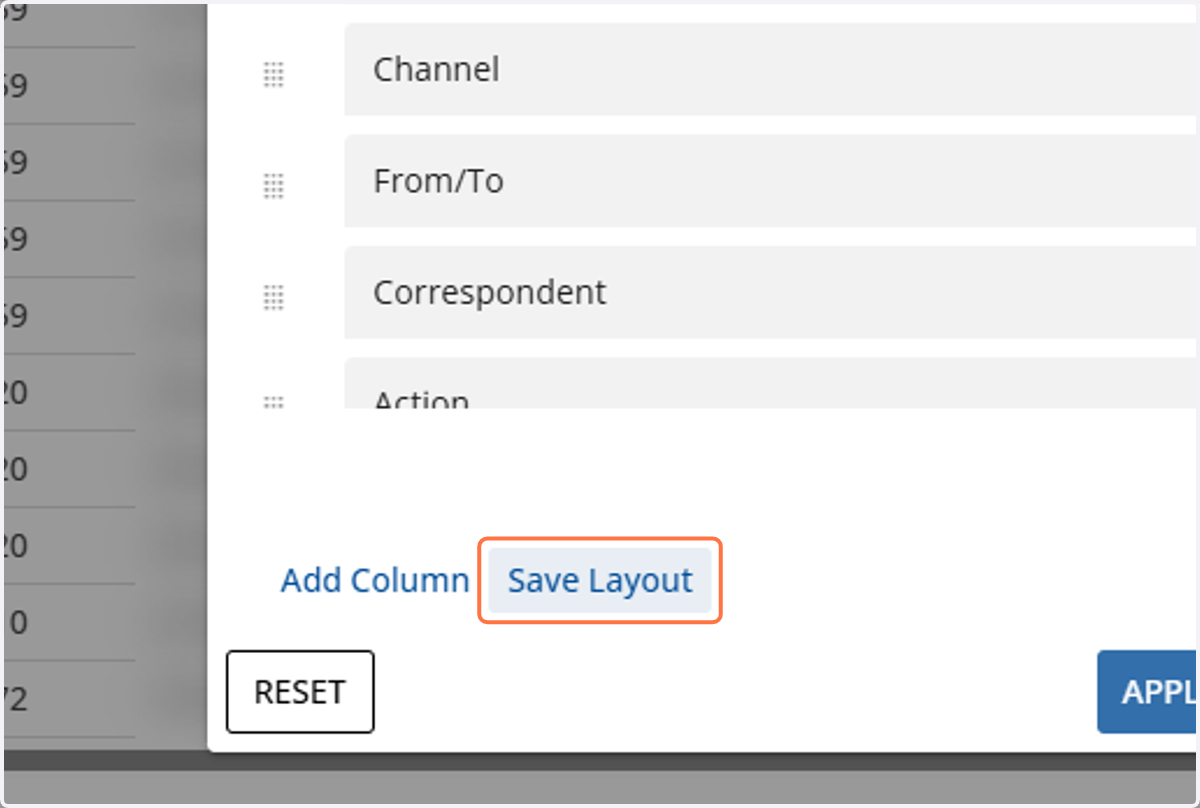 Select Save Layout
