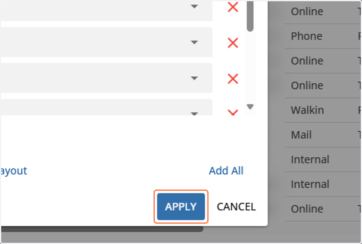Select APPLY