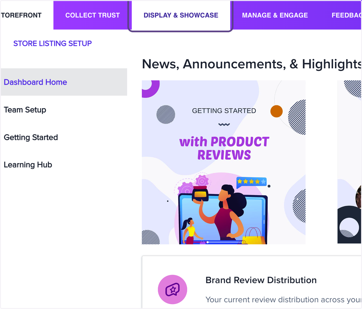 Click on Display & Showcase