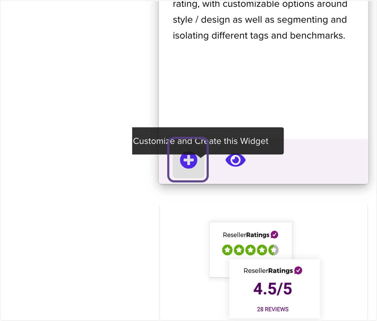 Click on Customize and Create this Widget