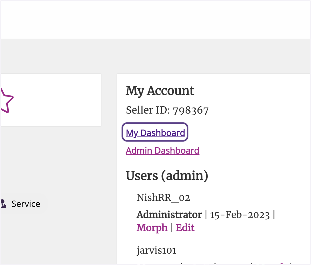 Click on My Dashboard