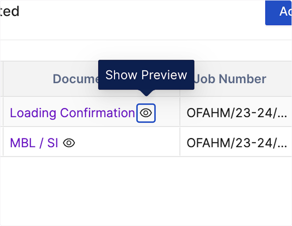 To take a quick look at your document you can click on the Show Preview. 