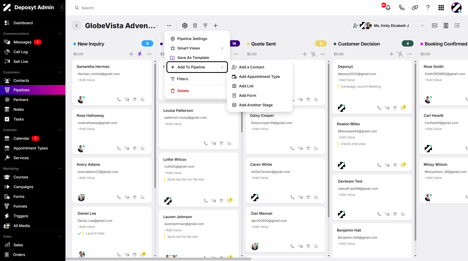 Step 8: Once the window opens, you can click on the Add to Pipeline sidebar menu.