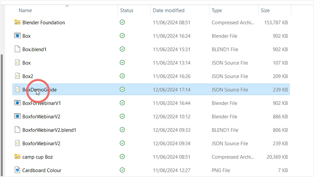 Open your recently created JSON file from Blender