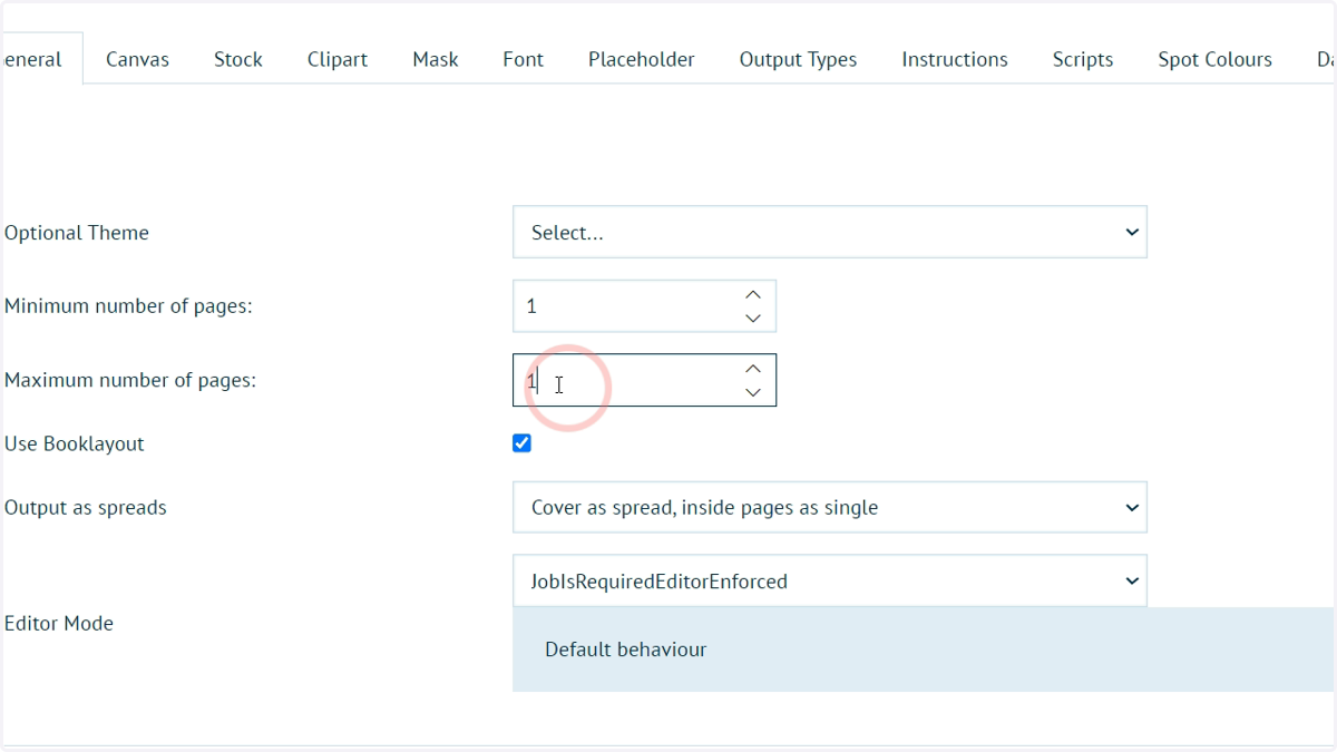 Specify the number of pages for the MegaEdit product