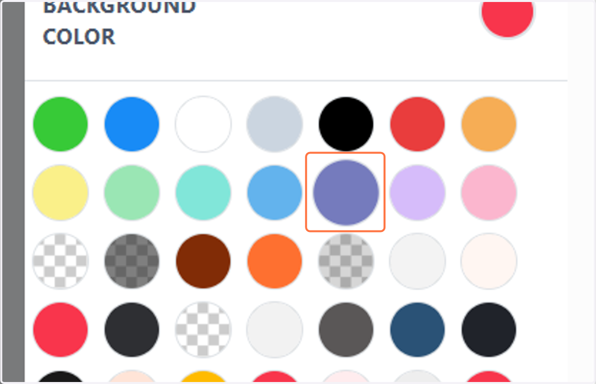 Click on a new colour