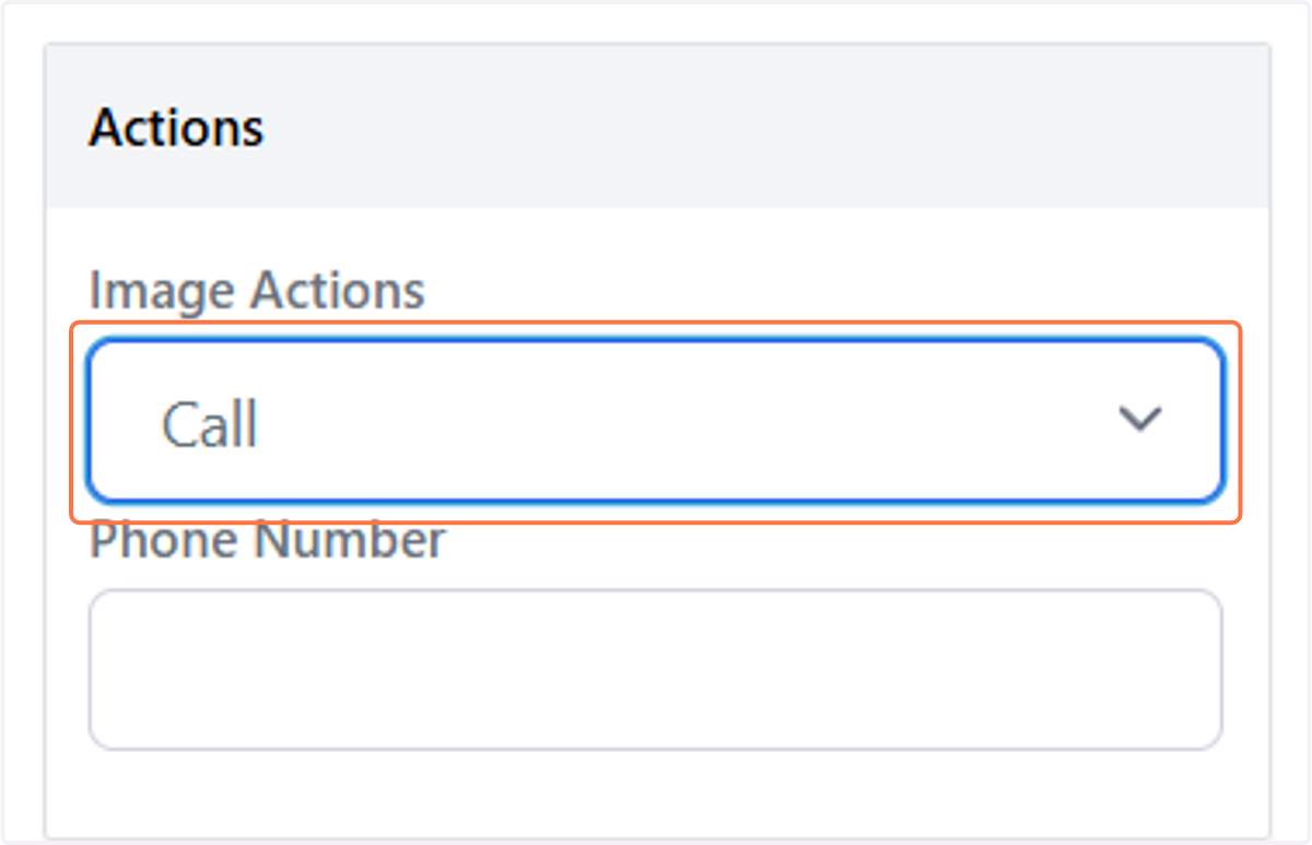 You can add an image action here to