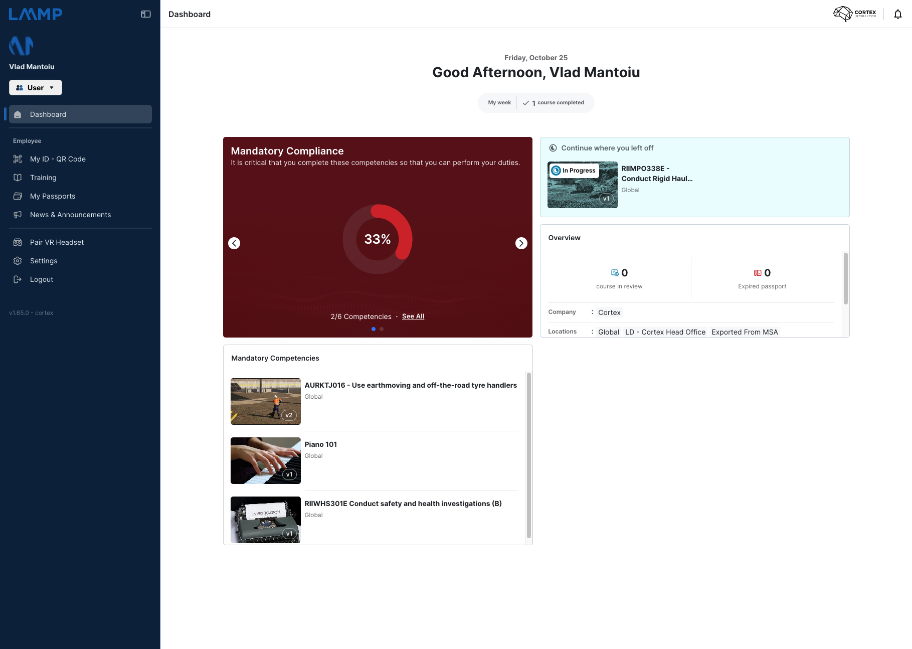 This is your Dashboard, a one stop shop for your LAAMP account!