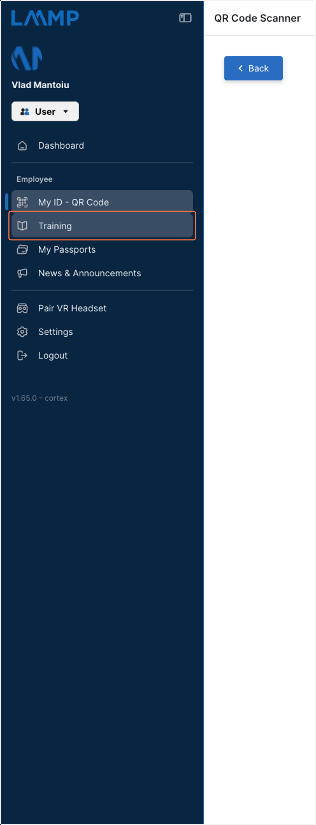 Training Page