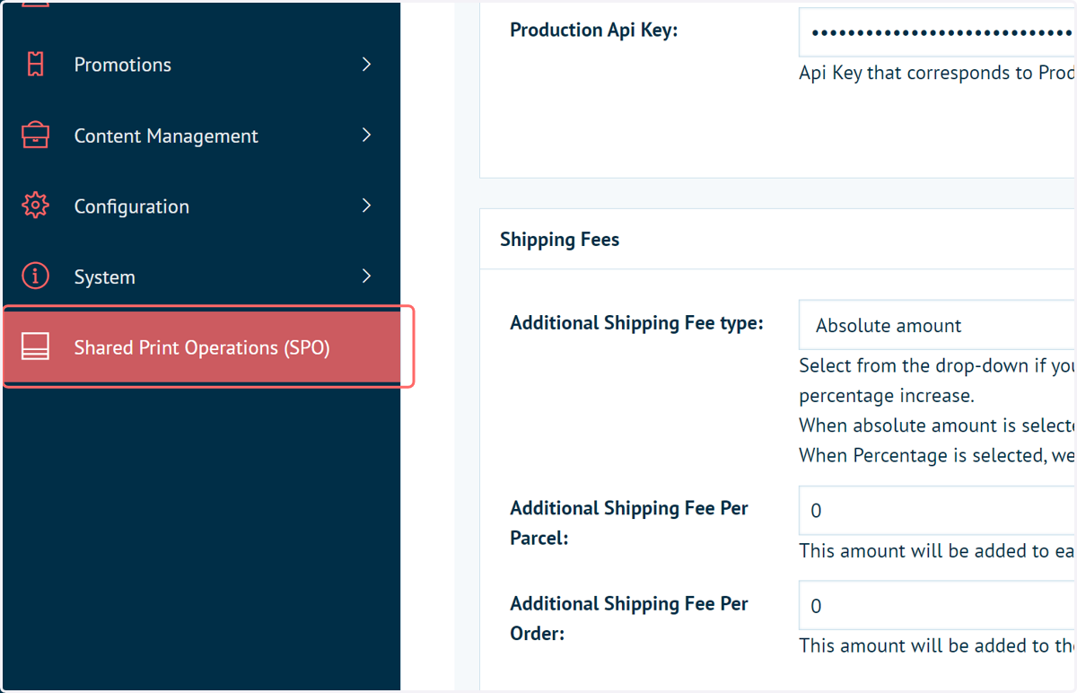 Click on Shared Print Operations (SPO)
