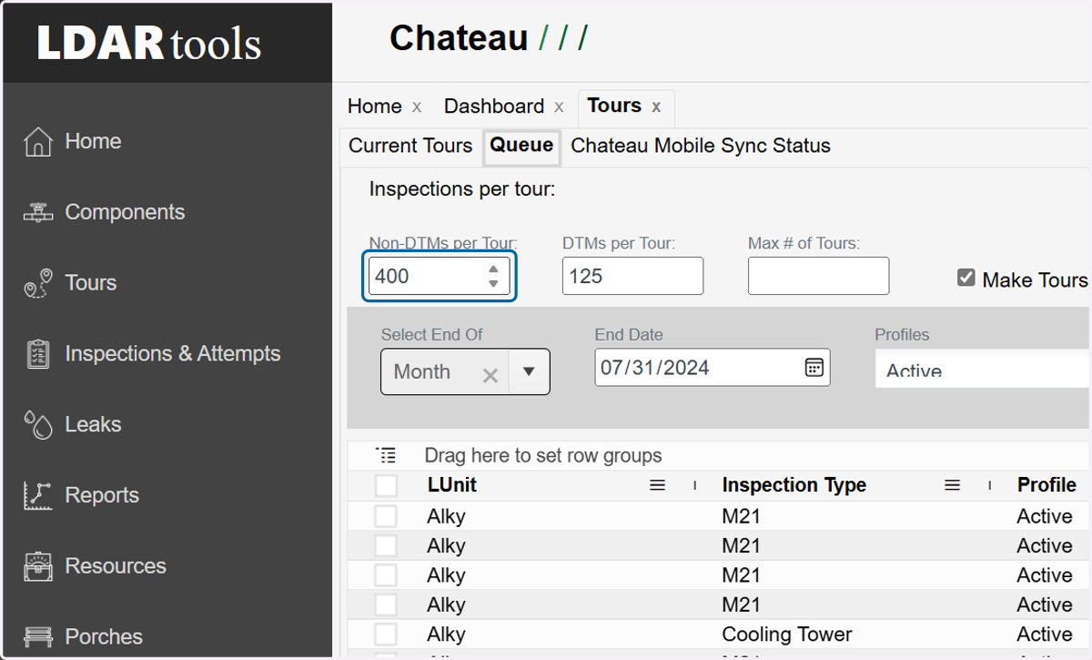 How many Normal to Monitor components do you want in a tour?