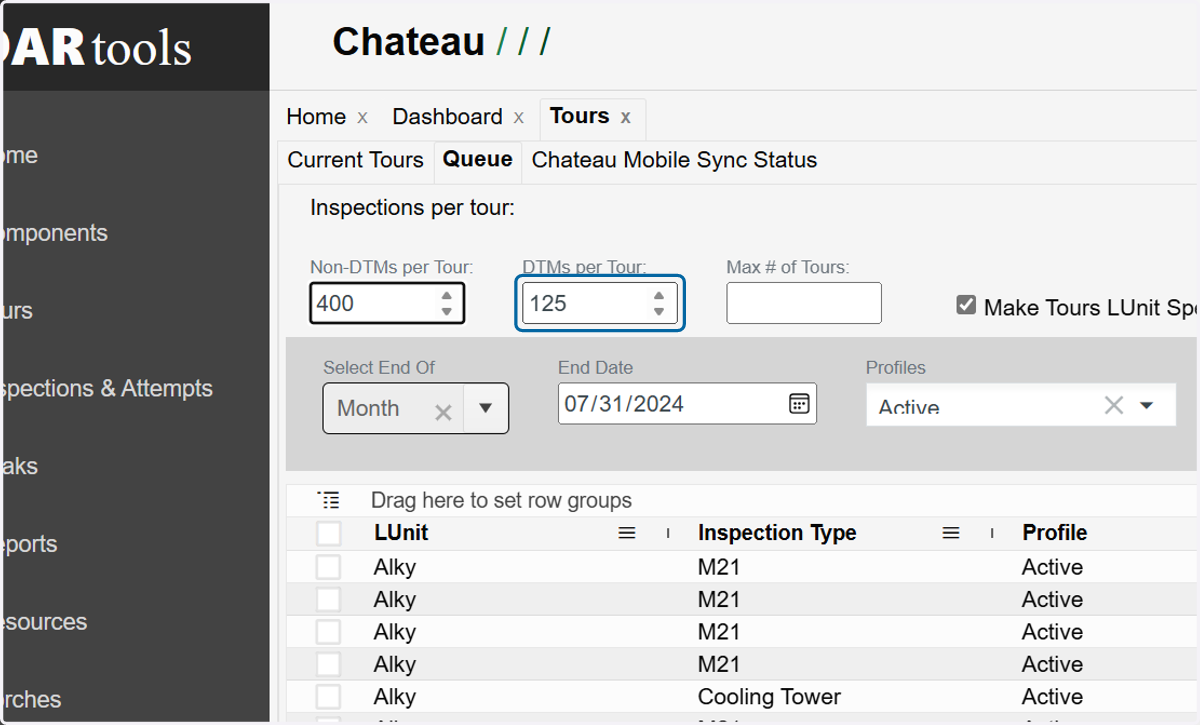 How many Difficult to Monitor components do you want in a tour?