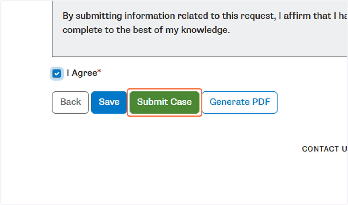 Click on Submit Case.