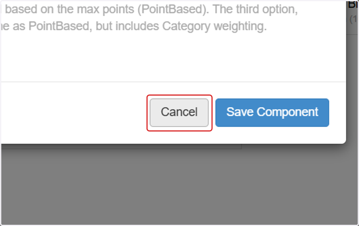 Click on Cancel