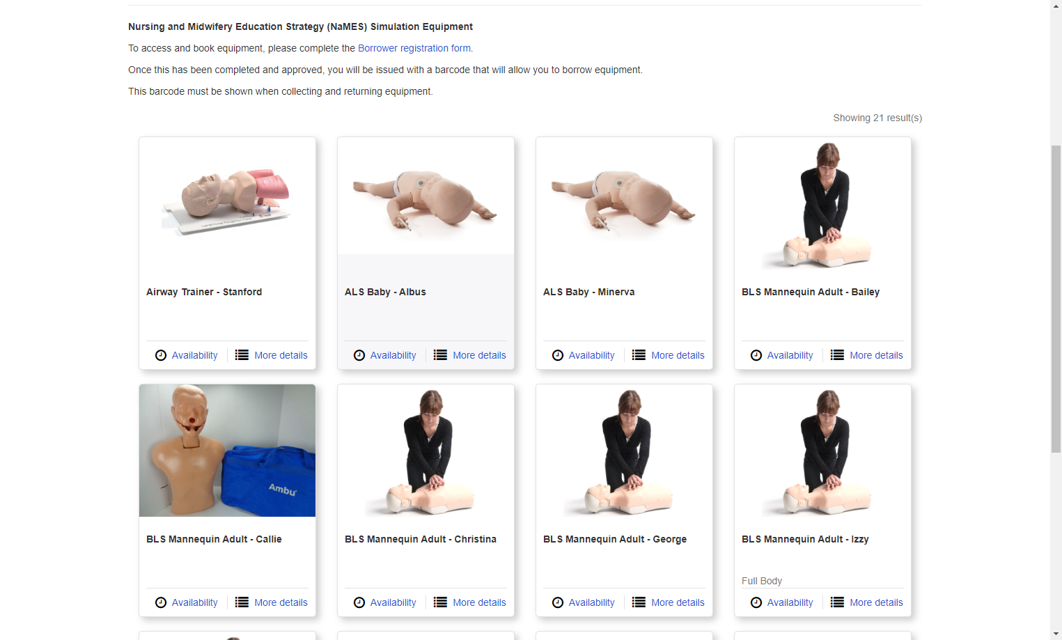 Choose an item to learn more about it