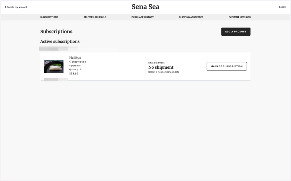 Click on SUBSCRIPTIONS tab in the header