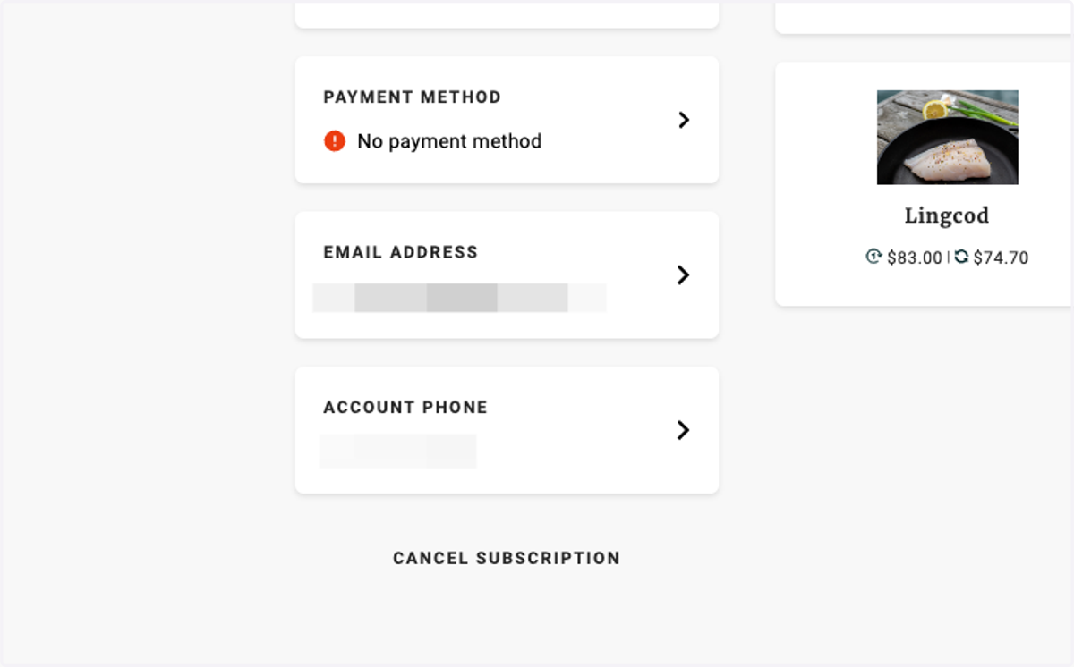 Click on CANCEL SUBSCRIPTION